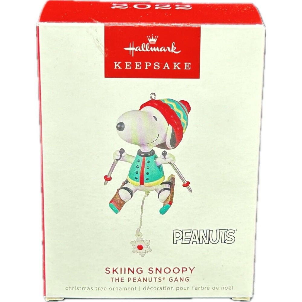 Hallmark SKIING SNOOPY The Peanuts Gang Keepsake‎ Ornament 2022 with Motion NIB